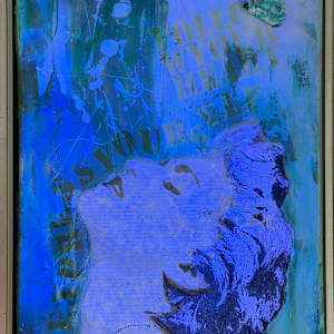 Madonna Green Express Yourself_21.5x17.5x4 by Tina Psoinos, Image 3.