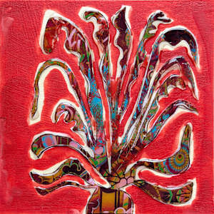 CRATED Seaweed Bouquet Orange Red Blue by Tina Psoinos, Image 3.