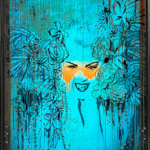 Madonna Orange_Light Sculpture by Tina Psoinos 