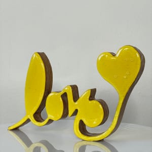 Love Sculpture Small Yellow 