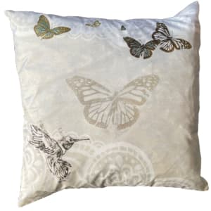 Pillows by Tina Psoinos  Image: Pillow Hummingbird Butterfly_22x22 Large SOLD