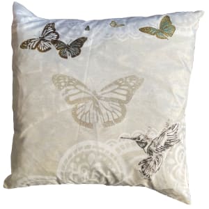 Pillows by Tina Psoinos  Image: Pillow Hummingbird Butterfly_18x18  Small