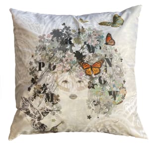 Pillows by Tina Psoinos  Image: Pillow Female Butterfly_18x18  Small_SOLD