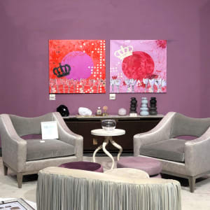 Purple Dot Power on Red by Tina Psoinos  Image: Javits Center