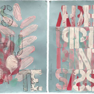 Typography Diptychs  Image: 5. Absolute Happiness (17.5"x29" diptych)