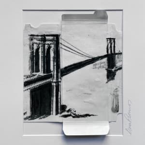 Manhattan & Brooklyn Bridge_on chocolate cover LE of 5 +2AP by Tina Psoinos  Image: Brooklyn Bridge_on chocolate cover 1/5_SOLD