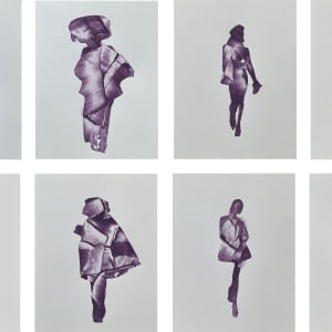 Fashion Strokes Purple series of 8 by Tina Psoinos