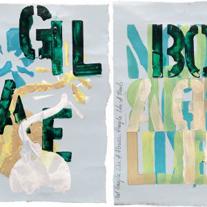 Typography Diptychs  Image: 2. Fragile Like A Bomb (15"x29" diptych)