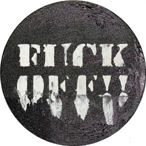 Typography Circles Black +White by Tina Psoinos  Image: Fuck Off_Melt