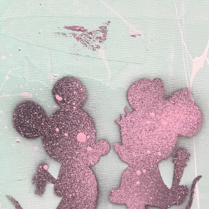 Mickey meets Minnie set of Pink, Green, Purple ULE of 6 by Tina Psoinos 