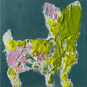 Dogs by Tina Psoinos  Image: Yorkie Green 4x4_SOLD
