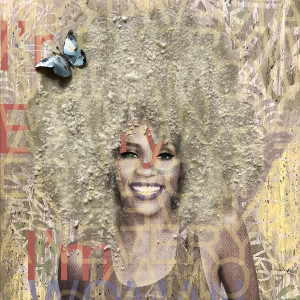 Whitney I'm Every Woman Yellow A1 LIGHTBOX by Tina Psoinos