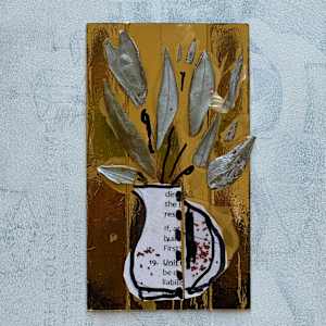 Floral Gold Green by Tina Psoinos 