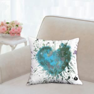 Pillow heART Magenta by Tina Psoinos  Image: in situ