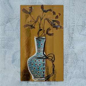 Floral Gold set of 5 by Tina Psoinos  Image: Floral Gold Blue