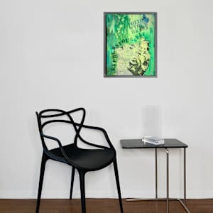 Madonna Green Express Yourself_21.5x17.5x4 by Tina Psoinos, Image 7.