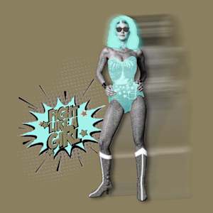 Wonder Woman  x Turquoise_25, 8x8 by Tina Psoinos 