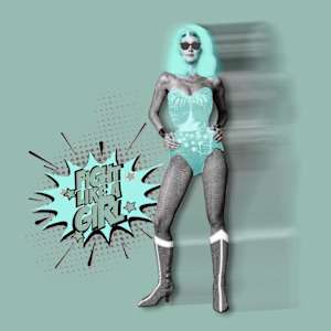 Wonder Woman  x Turquoise_25, 8x8 by Tina Psoinos 