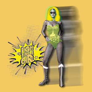 Wonder Woman  x Yellow_25, 8x8 by Tina Psoinos