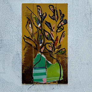 Floral Gold Neutral by Tina Psoinos  Image: Floral Gold Green