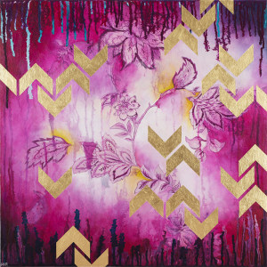 Chevrons (Fuchsia) by Heather Robinson