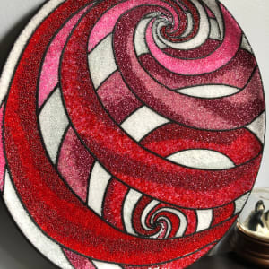 Swirl Globe Red by Sabrina Frey 