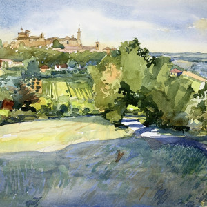 "View of Corinaldo" by Robert H. Leedy