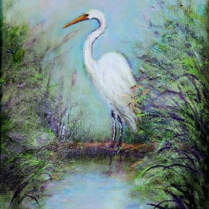 Egret in the Marsh by Susan Bryant