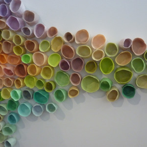 Dimensional Chroma, Santiago Tomas Cups Installation by Hollie Heller 