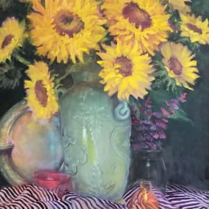Still Life with Sunflowers by Donna Pate