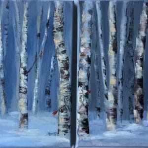 Birches for My Valentine by Lina Ferrara