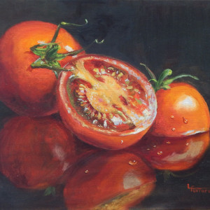 Sliced Tomatoes by Lina Ferrara