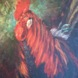 Red Rooster by Lina Ferrara