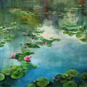 Lily Pond Reflections by Sue Dion