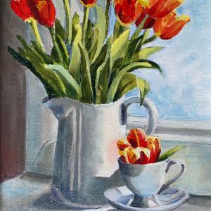 Ten Degree Tulips by Pamela Grabber