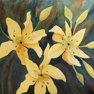 Yellow Lilies by Elizabeth Ann Teeter, Image 1.