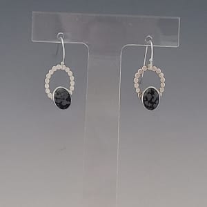 Snowflake Obsidian Earrings by Susan Baez