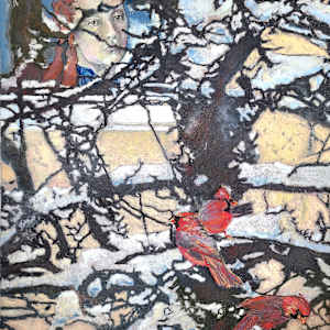 Captivated by the Cardinals - Giclee Print (2306274) by Roberta Condon, Image 1.