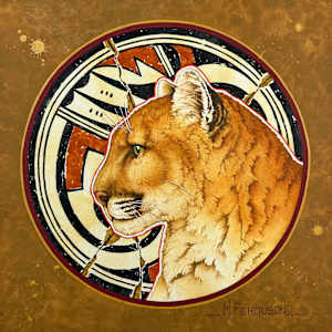 Polychrome Puma (Mountain Lion) by Kenneth Ferguson, Image 2.