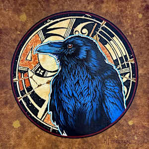 Polychrome Raven (Common Raven) by Kenneth Ferguson, Image 2.
