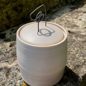 Covered Container with Wire Handle by Carol Naughton