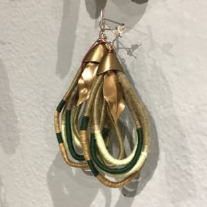 Tansy and Onion Dyed Earrings by Jennifer Triolo