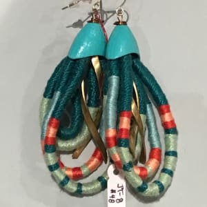 Indigo, Onion Dyed Earrings by Jennifer Triolo