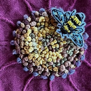 Sunflower & Bee by Cynthia Quinn 
