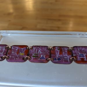 Enamel Copper Bracelets by Therese Miskulin 