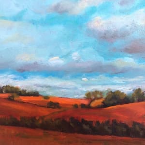 Soybean Fields Near Blue Mounds, WI No. 2 (Framed original) by Jane Varda