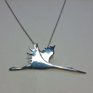 Flying Crane Necklace by Georgia Weithe