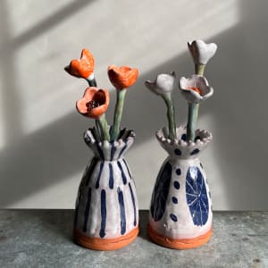 Small Vase with Bouquet Sculpture by Alyssa Martz 