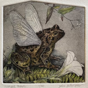 Winged Toad (Framed) by Julie Sutter-Blair