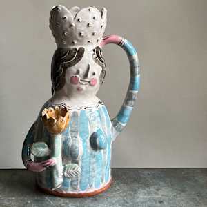 woman holding flower vase no.2 by Alyssa Martz